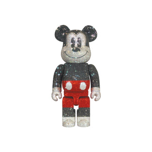 BE@RBRICK CRYSTAL DECORATE MICKEY MOUSE R&W 400%